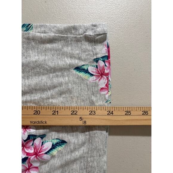 Tommy Bahama Pajama Set Women Medium Gray Floral Crew Neck Long Sleeve Sleepwear - Picture 8 of 12